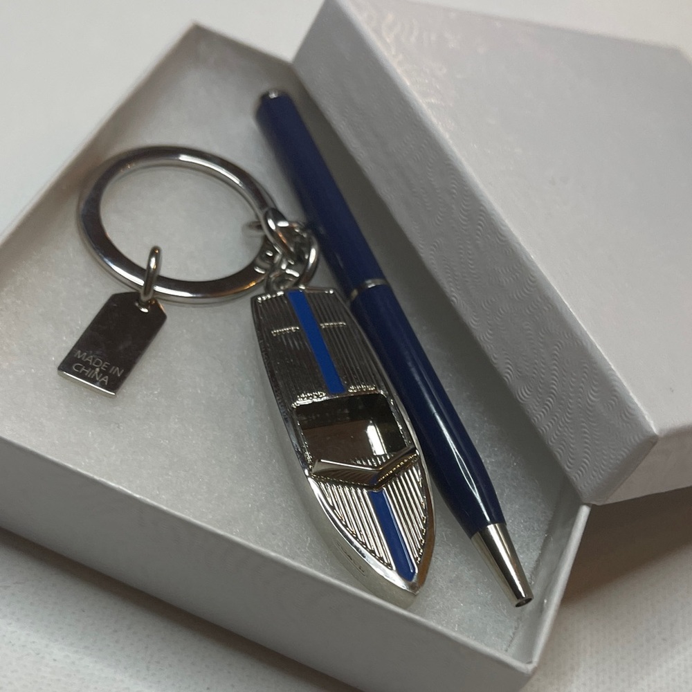 Coach Silver and Blue Boat Keychain with Blue Coach Pen - Picture 7 of 7